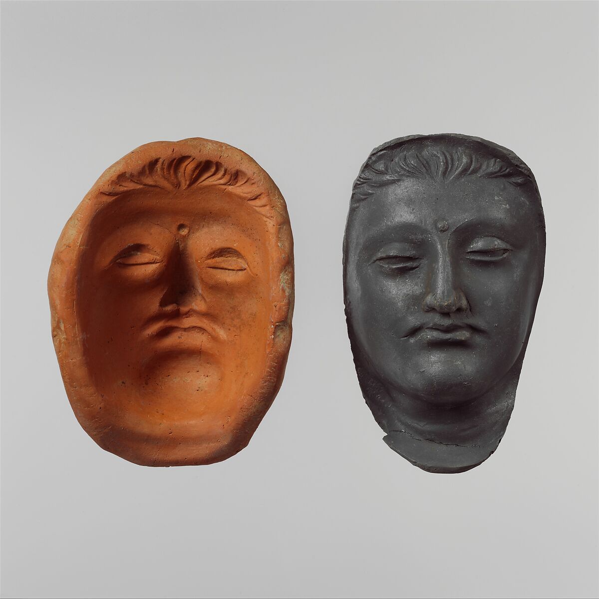 Mold for a Buddha's Head, Terracotta, Pakistan (ancient region of Gandhara) 