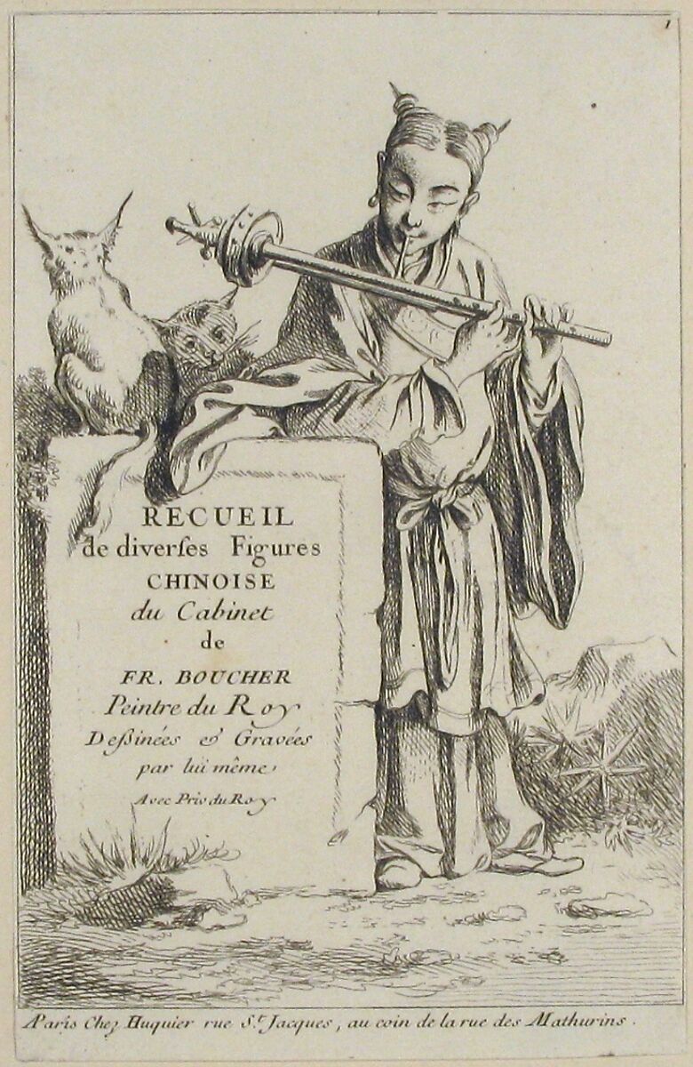 Collection of Diverse Chinese Figures, François Boucher (French, Paris 1703–1770 Paris), Etching