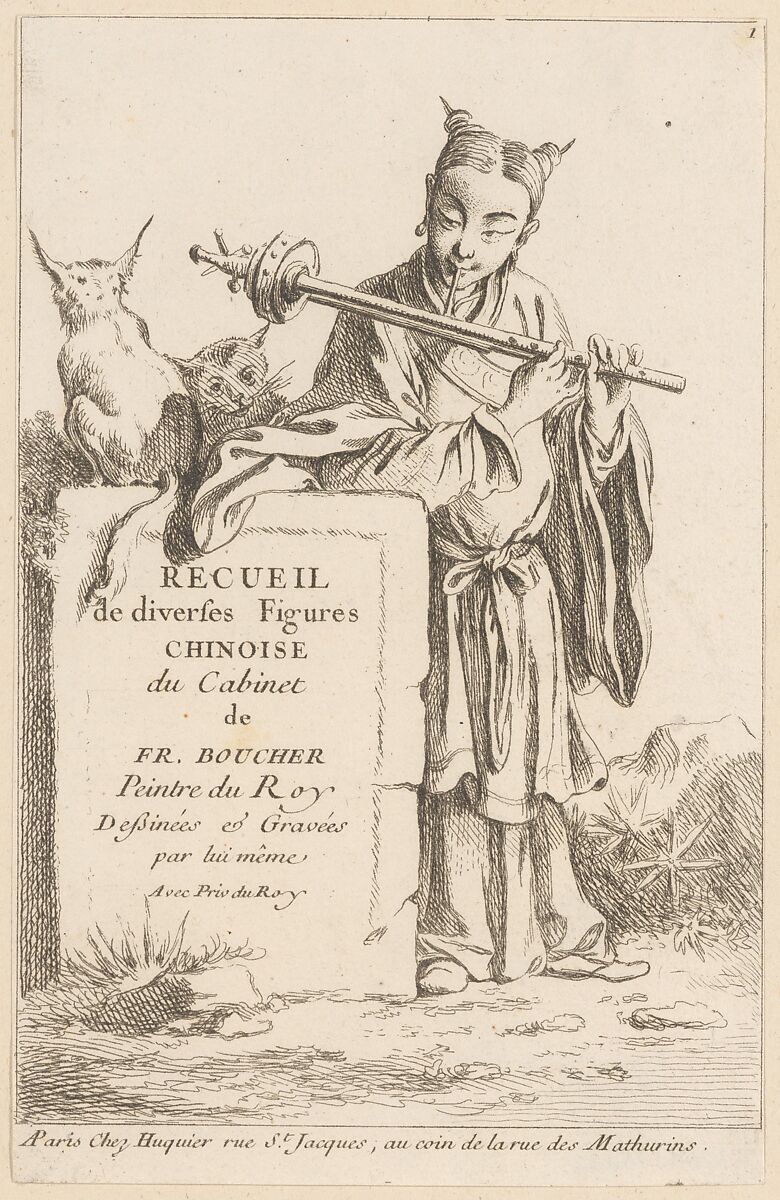 Collection of Diverse Chinese Figures, François Boucher (French, Paris 1703–1770 Paris), Etching 