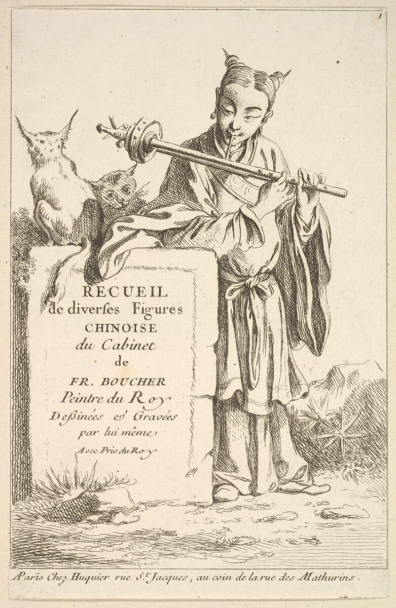 Collection of Diverse Chinese Figures, François Boucher (French, Paris 1703–1770 Paris), Etching