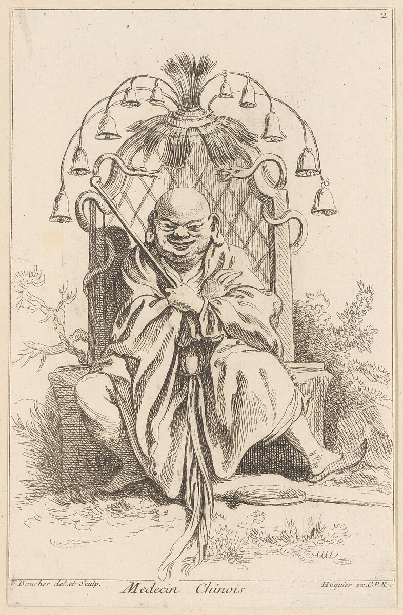 Chinese doctor, François Boucher (French, Paris 1703–1770 Paris), Etching 
