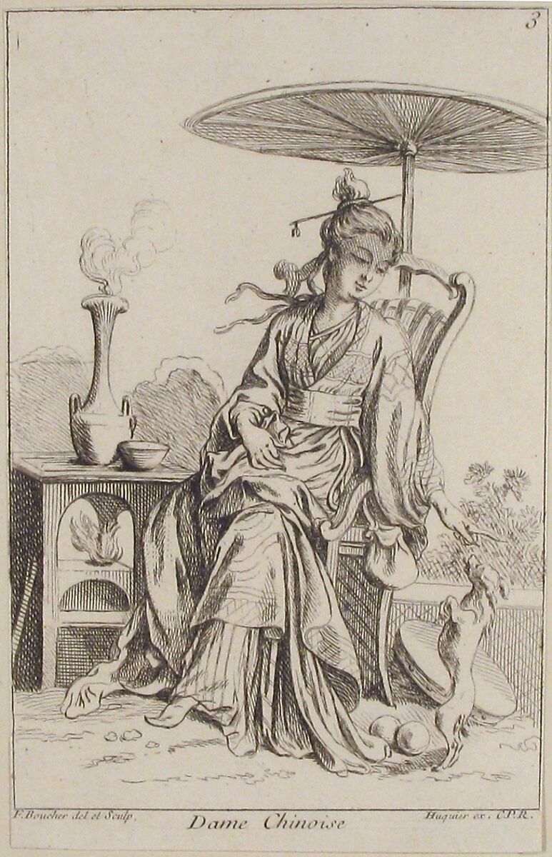 Chinese Lady, François Boucher (French, Paris 1703–1770 Paris), Etching