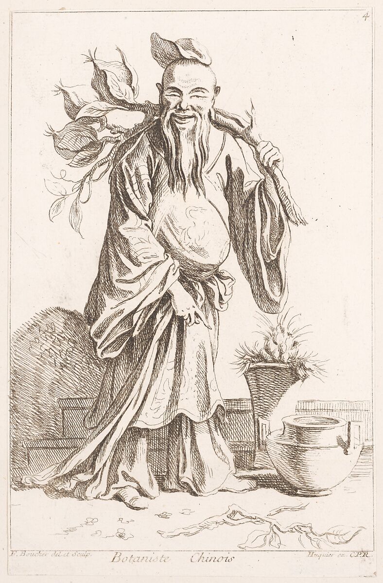 Chinese botanist, François Boucher (French, Paris 1703–1770 Paris), Etching