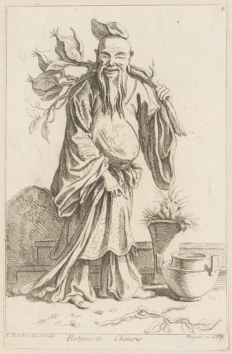 Chinese botanist, François Boucher (French, Paris 1703–1770 Paris), Etching