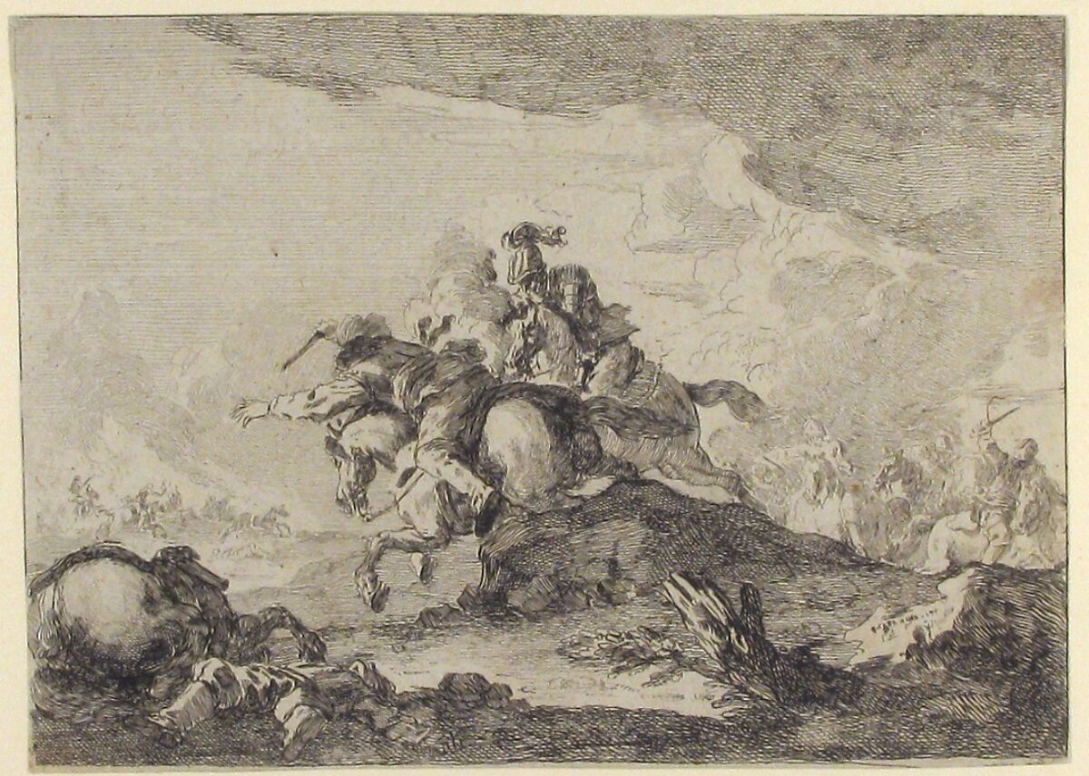 Cavalry Charge, Francesco Casanova (Italian, London 1727–1803 Brühl), Etching