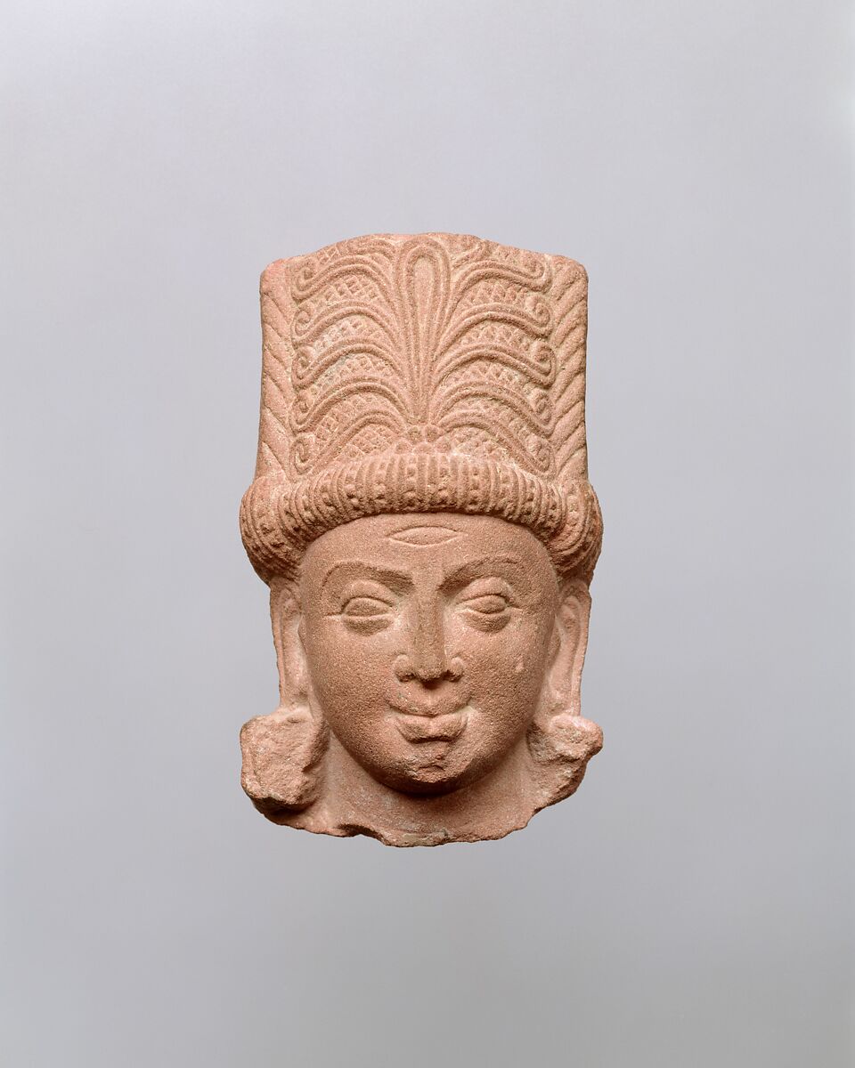 Standing Indra, Sandstone, India (Uttar Pradesh, Mathura or Ahicchatra) 