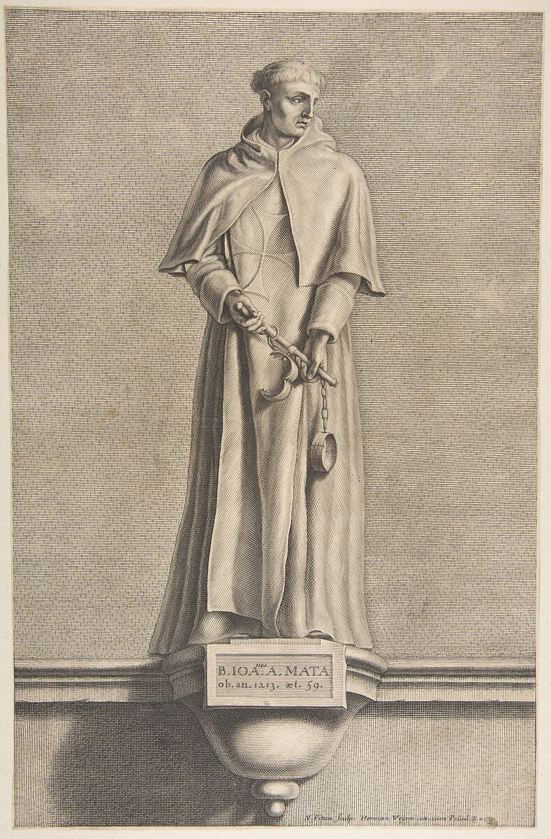 The Blessed John Mata, Nicolas Pitau (French, Paris before 1670–1724), Engraving with etching 