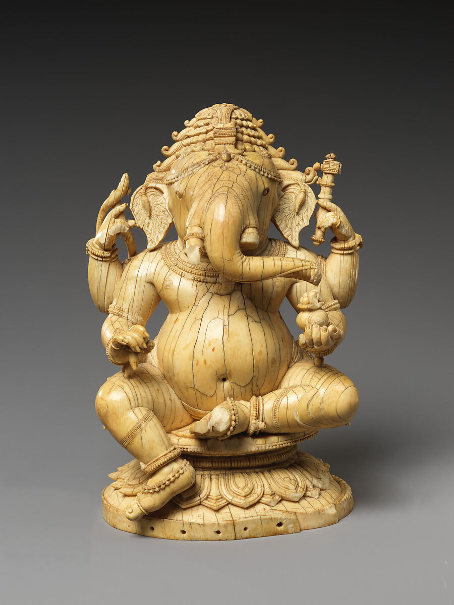 Seated Ganesha, Ivory, India, Odisha