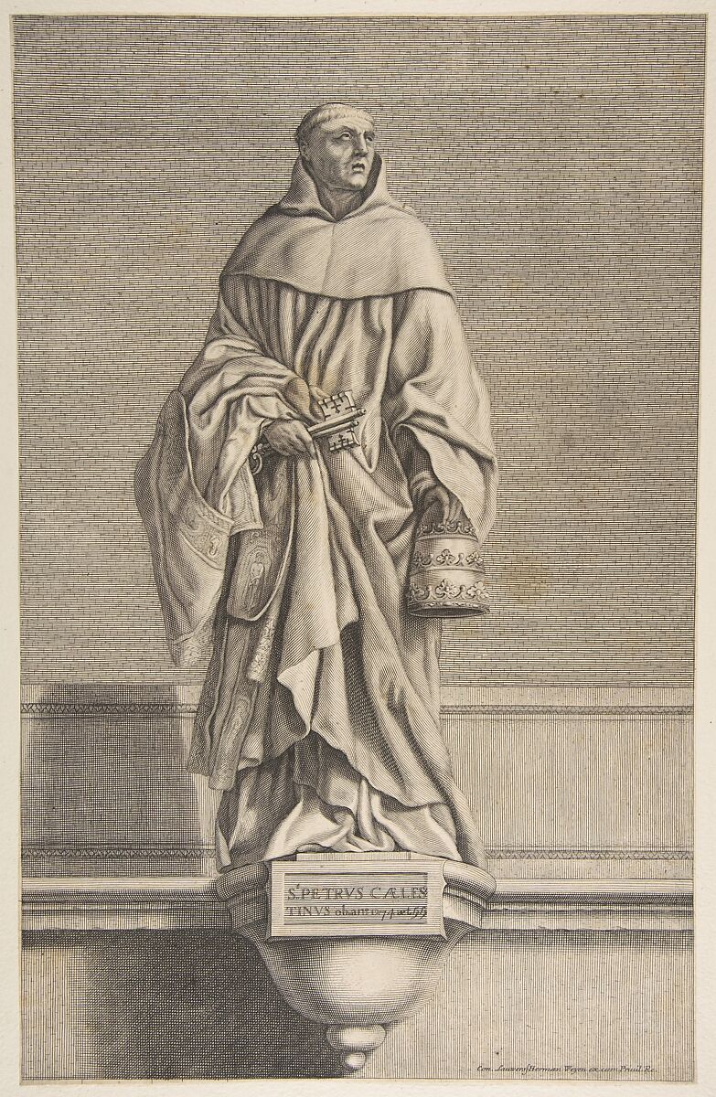 St. Peter Celestine, Conrad Lauwers (Flemish, Antwerp, 1632–ca. 1685), Engraving 