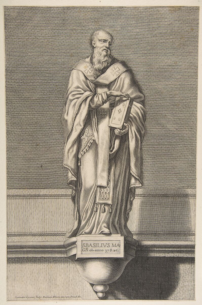 St. Basil the Great, Conrad Lauwers (Flemish, Antwerp, 1632–ca. 1685), Engraving 
