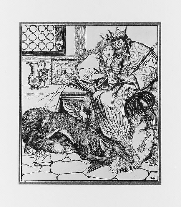 What Happened to the Master of Black Arts after All His Tricks, for "The Wonder Clock", Howard Pyle (American, Wilmington, Delaware 1853–1911 Florence), Pen and black ink