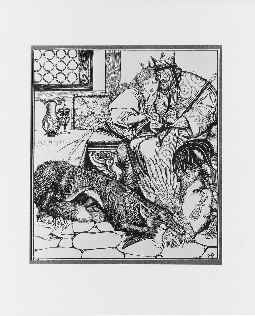 What Happened to the Master of Black Arts after All His Tricks, for "The Wonder Clock", Howard Pyle (American, Wilmington, Delaware 1853–1911 Florence), Pen and black ink 