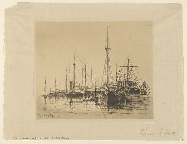 Loading Up, Charles Adams Platt (American, New York 1861–1933), Etching; trial proof c 