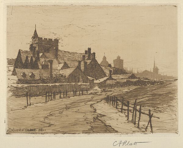 Oxford, Charles Adams Platt (American, New York 1861–1933), Etching; published state 
