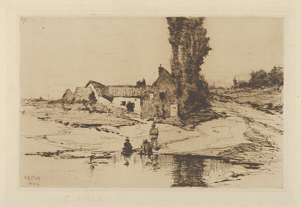 A Brittany Farm, Charles Adams Platt (American, New York 1861–1933), Drypoint; only state 