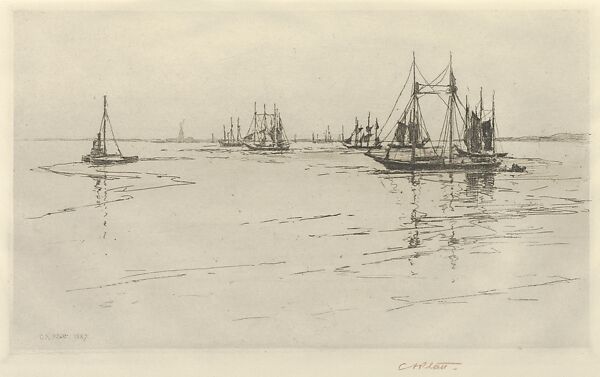 Buttermilk Channel, Charles Adams Platt (American, New York 1861–1933), Etching; trial proof 