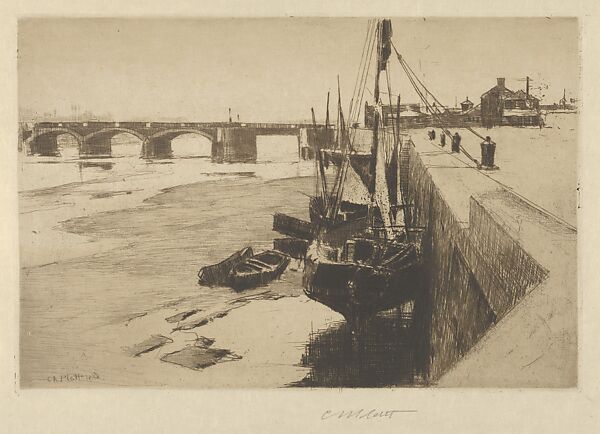 Inner Port, Trouville, Charles Adams Platt (American, New York 1861–1933), Etching; published state 