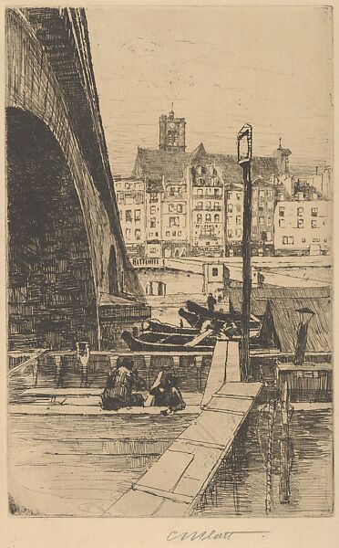 St. Gervais, Paris, Charles Adams Platt (American, New York 1861–1933), Etching; trial proof b 