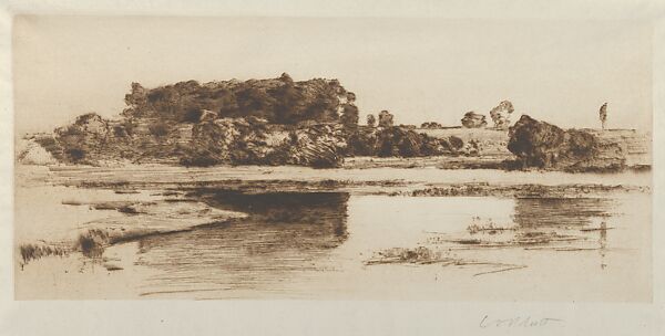 The Charles River, Charles Adams Platt (American, New York 1861–1933), Etching; trial proof a or b 