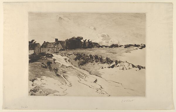 A Brittany Landscape, Charles Adams Platt (American, New York 1861–1933), Etching; trial proof c 