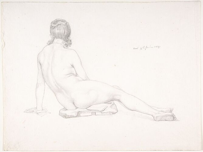 Seated Female Nude Seen from the Back