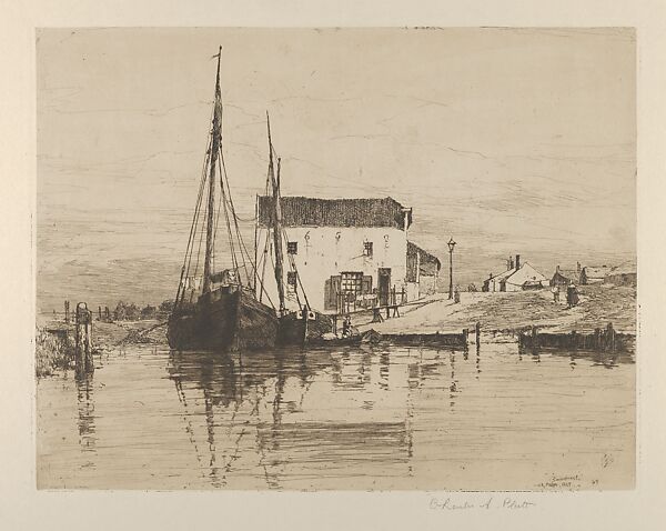 Zwijndrecht, Charles Adams Platt (American, New York 1861–1933), Etching on zinc; first state of two 