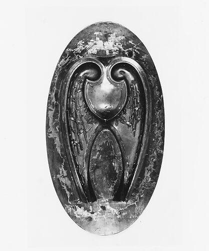 Full-size pattern for facsimiles of both front and back sides of handle of Bryant Vase