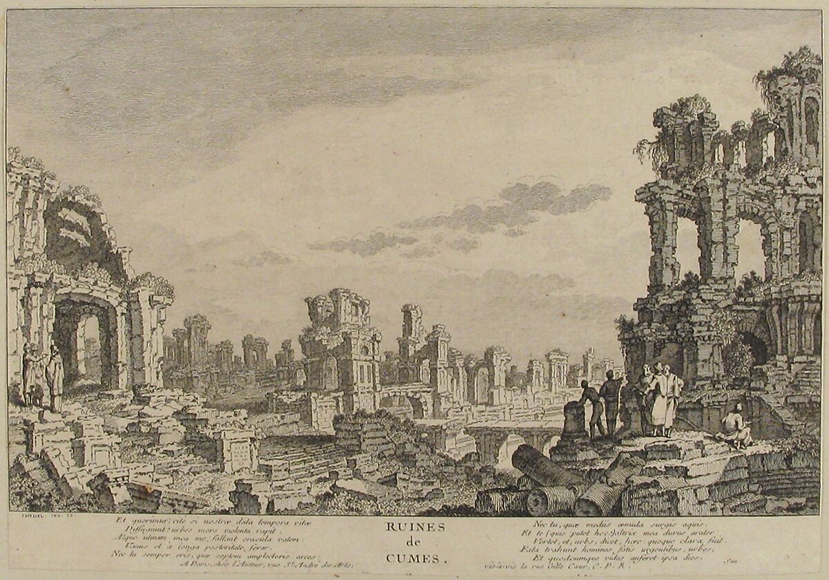 Ruines de Cumes, Quentin Pierre Chedel (French, Châlons-en-Champagne 1705–1763 Châlons-en-Champagne), Etching