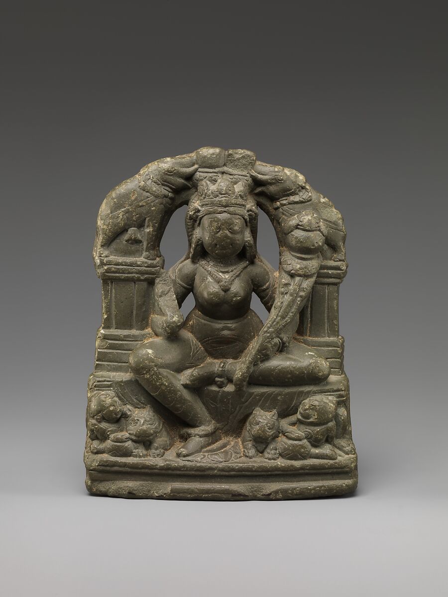 Gaja Lakshmi, Goddess of Fortune, Stone, India (Kashmir) 
