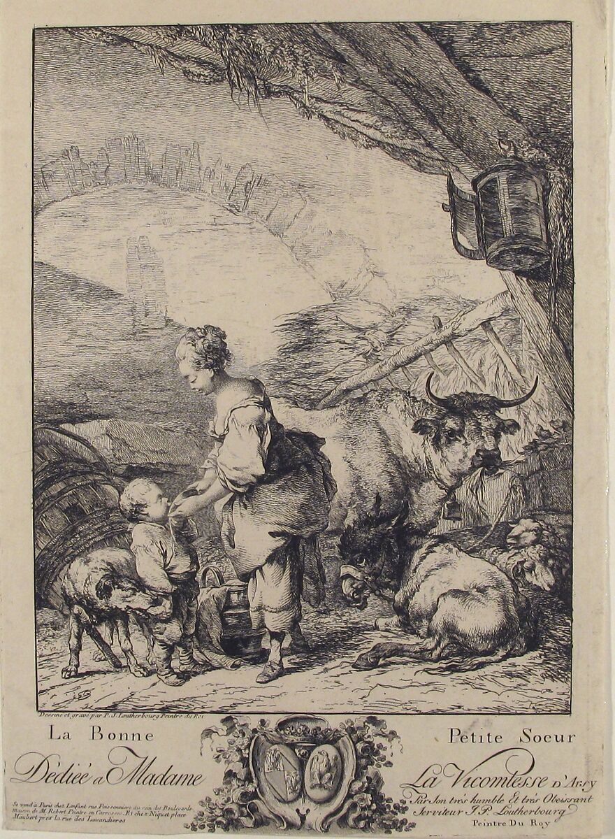 Le Bonne Petite Soeur, Philippe Jacques de Loutherbourg (French, Strasbourg 1740–1812 London), Etching