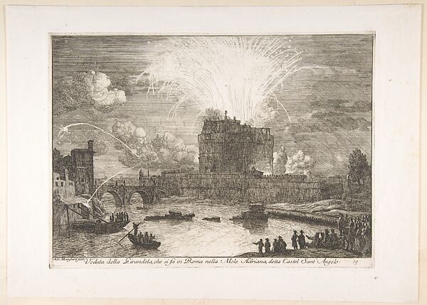 Fireworks in Rome Over Castel Sant' Angelo