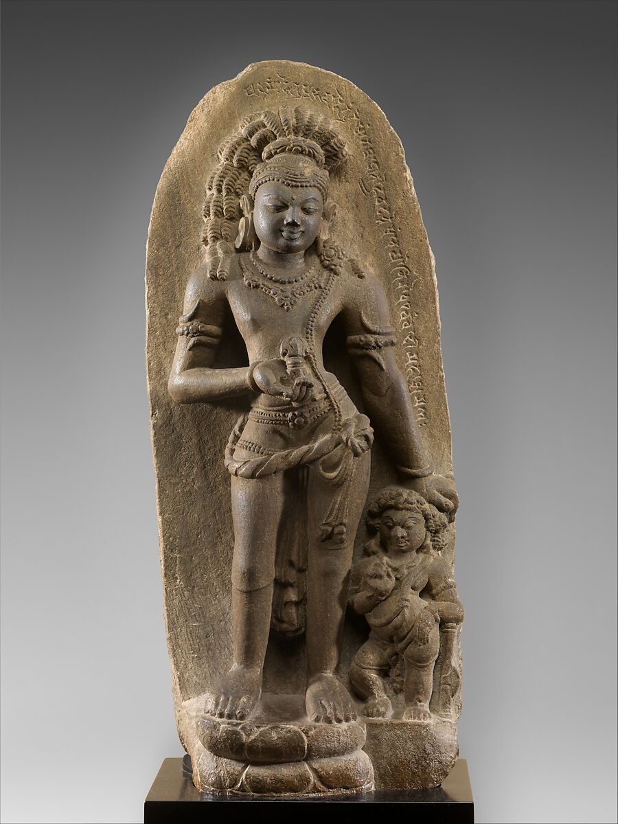 Vajrapani, the Thunderbolt-bearing Bodhisattva, Stone, Eastern India (Bihar, probably Nalanda) 