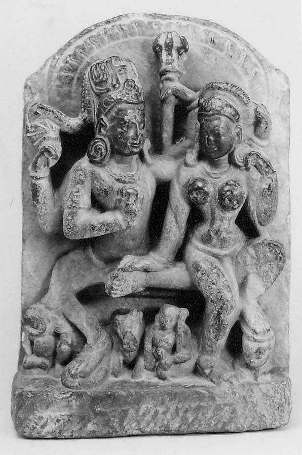 Shiva Seated with Parvati (Uma Maheshvara), Stone, India (Almora) 