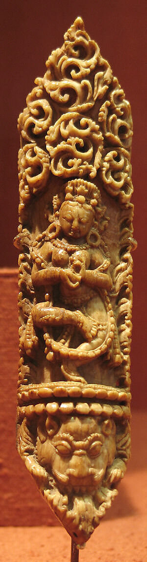 Plaque from a Tantric Ritual Apron, Bone, Tibet (or Nepal) 