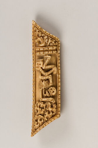 Plaque from a Tantric Ritual Apron with a Skeleton