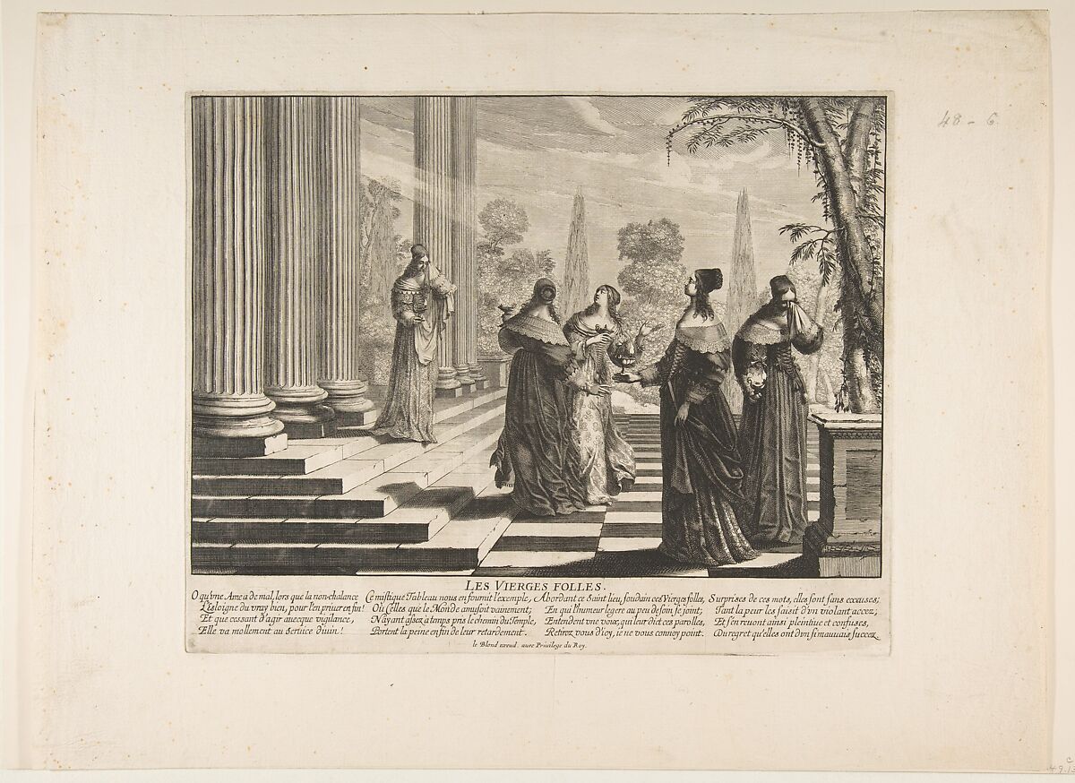 The Foolish Virgins Rejected, Abraham Bosse (French, Tours 1602/04–1676 Paris), Etching; early state 