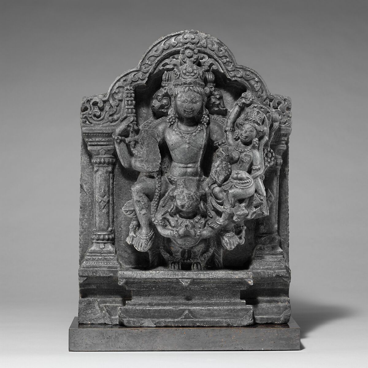 Vishnu and Lakshmi Supported by Garuda, Stone, India (Jammu & Kashmir, ancient kingdom of Kashmir) 