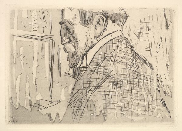 Portrait of Theo Van Rysselberghe, Edouard Vuillard (French, Cuiseaux 1868–1940 La Baule), Etching; definitive state 