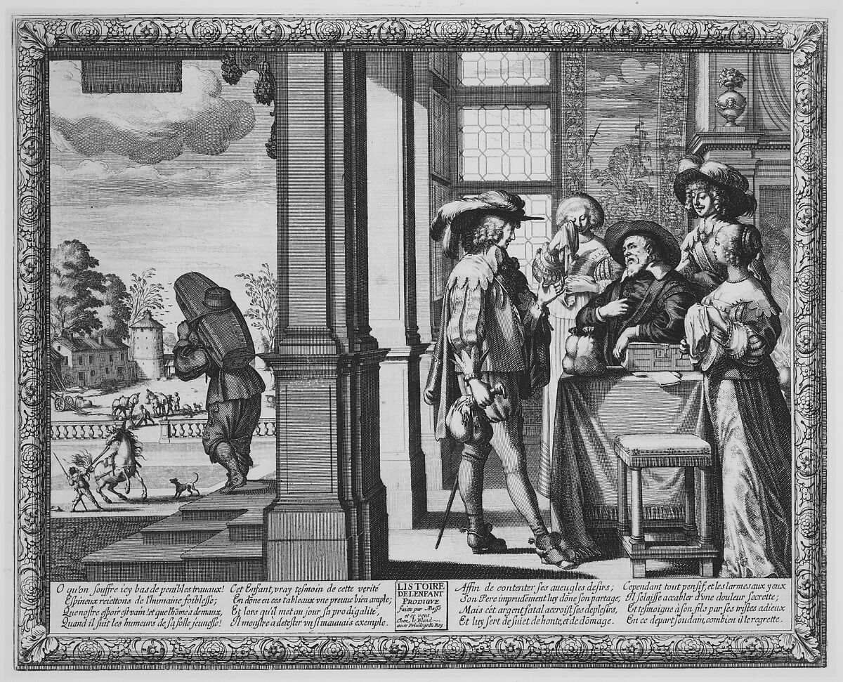 The Prodigal Son Leaves Home, Abraham Bosse (French, Tours 1602/04–1676 Paris), Etching