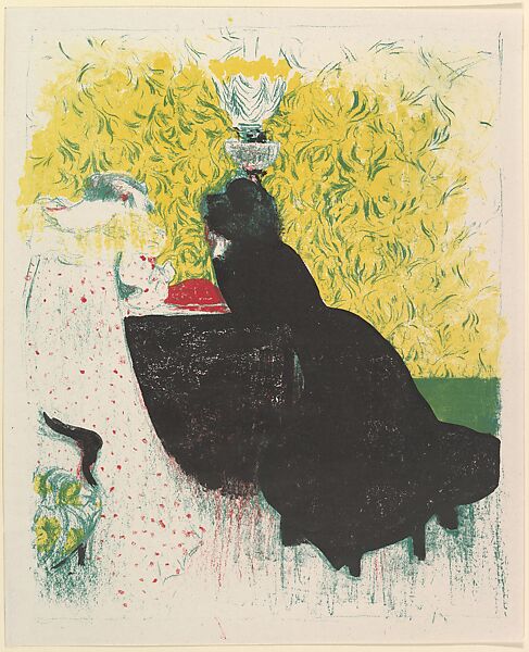 The Two Stepsisters, from "Landscapes and Interiors", Edouard Vuillard (French, Cuiseaux 1868–1940 La Baule), Color lithograph; third state of three 