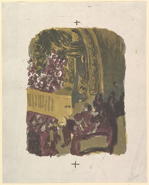 A Gallery at the Gymnasium (Un galerie au gymnase), Edouard Vuillard (French, Cuiseaux 1868–1940 La Baule), Color lithograph; first state of three 