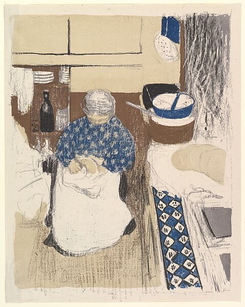 La Cuisinière, from "Landscapes and Interiors", Edouard Vuillard (French, Cuiseaux 1868–1940 La Baule), Color lithograph; second state of two 