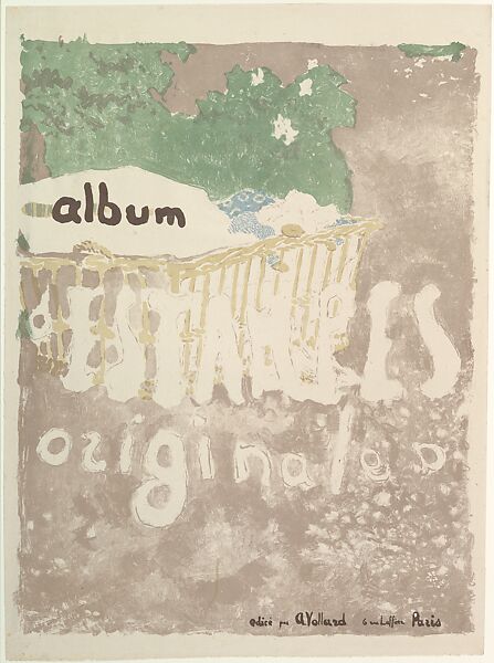 Project for a Print Album Cover, Edouard Vuillard (French, Cuiseaux 1868–1940 La Baule), Lithograph; second state of three 