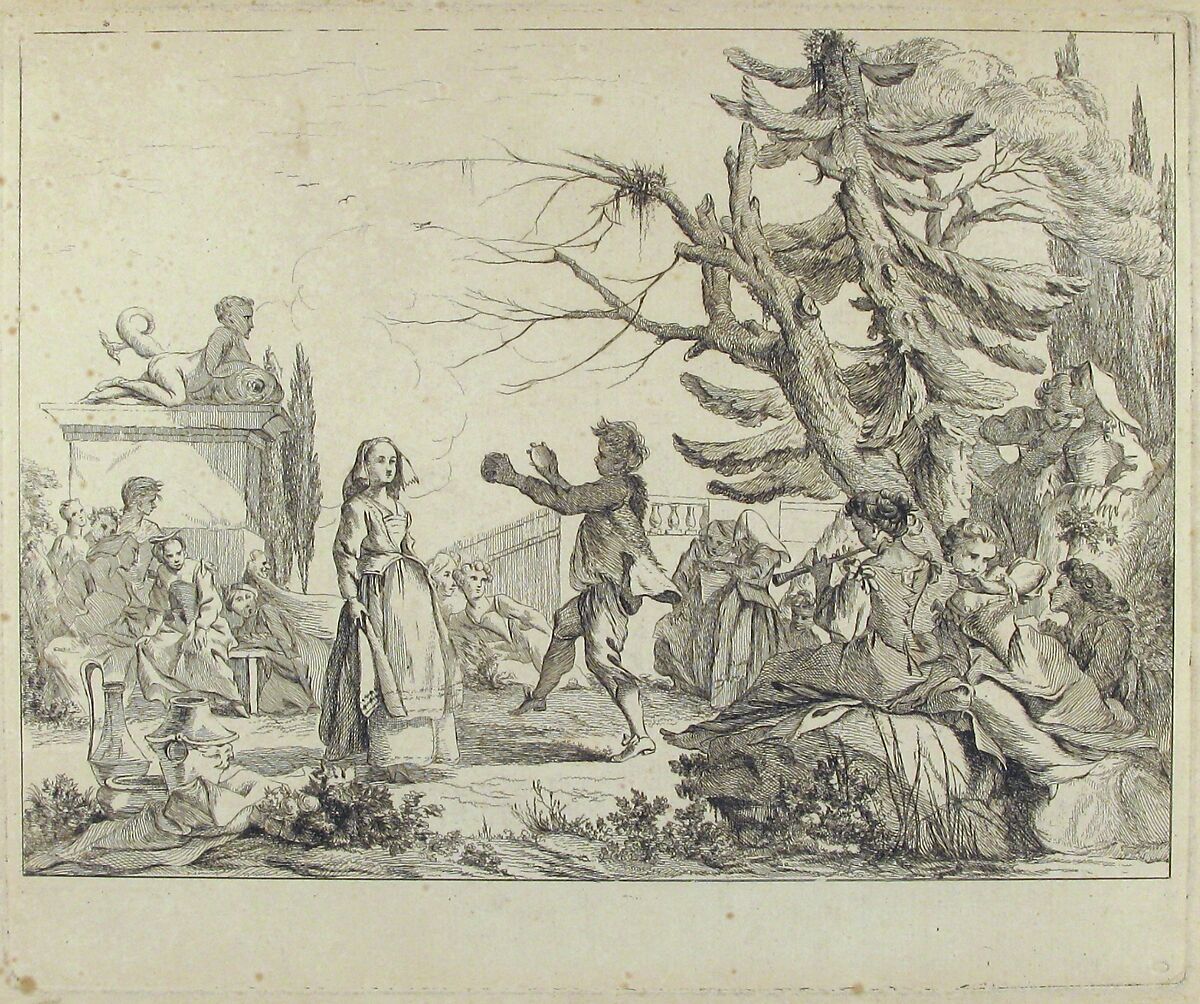 Impromtu Dance (Le Bal improvisé), Jean-Baptiste Marie Pierre (French, Paris 1714–1789 Paris), Etching