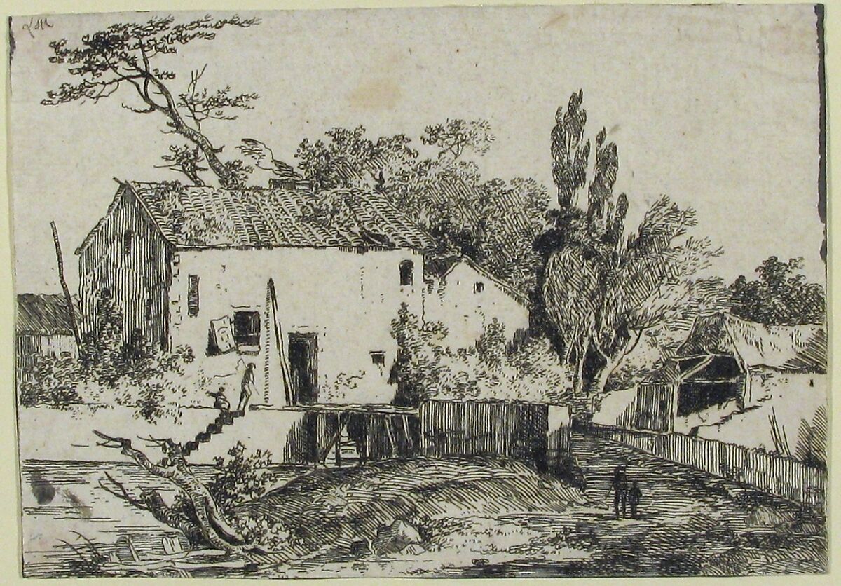 The Pole Leaning Against the House, Louis Gabriel Moreau (French, Paris 1740–1806 Paris), Etching 