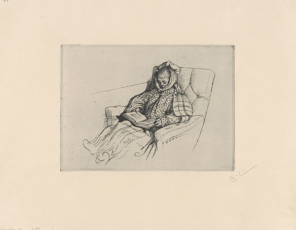 Convalescent, or Mumps, Carl Larsson (Swedish, Stockholm 1853–1919 Falun), Etching 