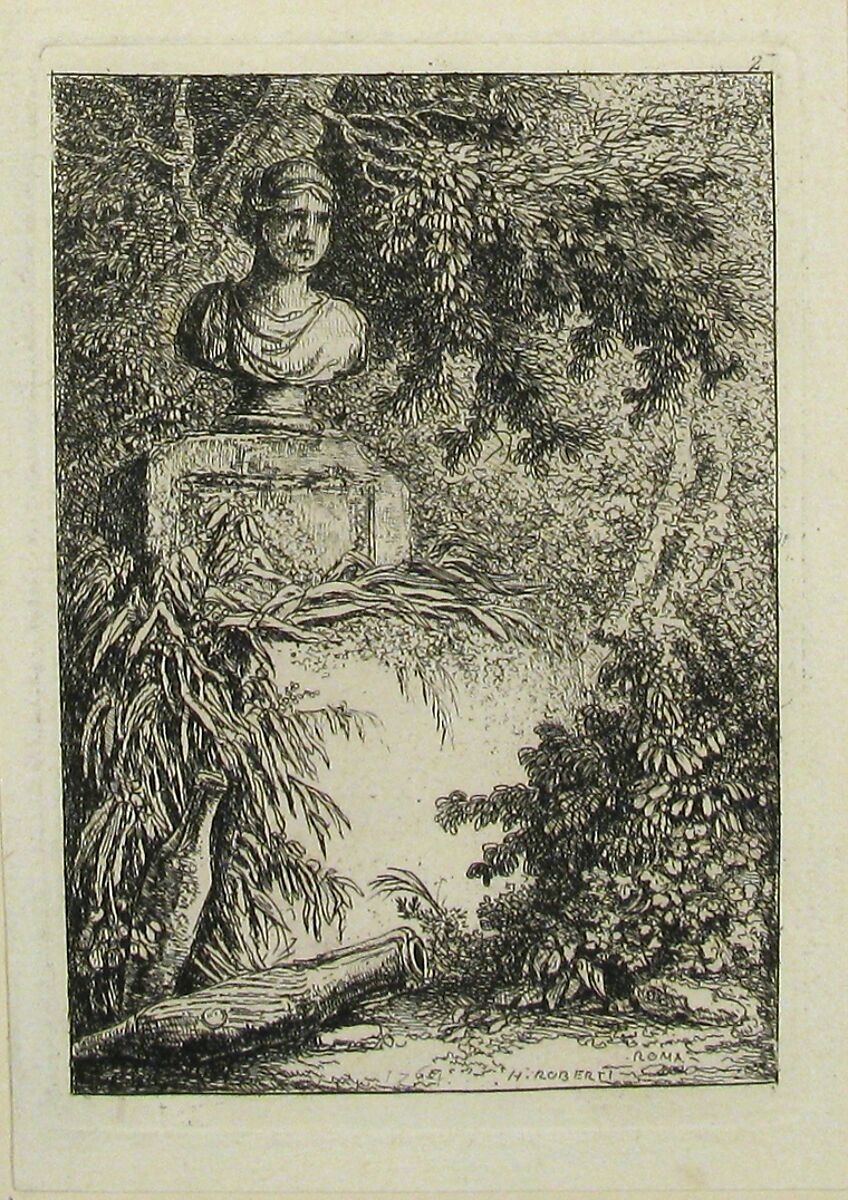 Le Buste, Hubert Robert (French, Paris 1733–1808 Paris), Etching