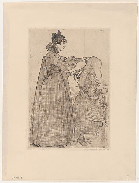 Karin and Kersti, Carl Larsson (Swedish, Stockholm 1853–1919 Falun), Etching; third state of three 