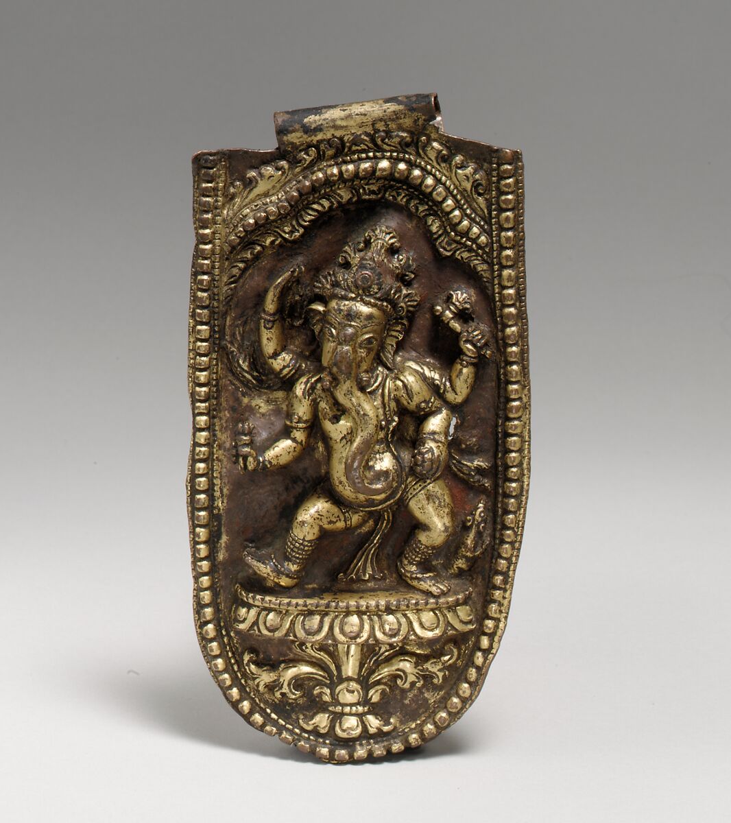 Four-Armed Ganesha Dancing, Gilt-copper alloy, Nepal (Kathmandu Valley) 