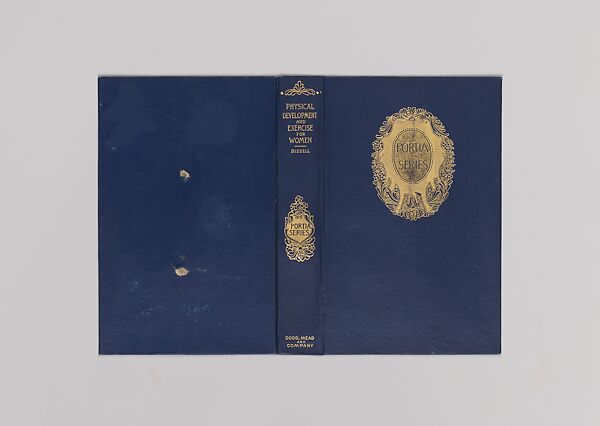 Portia Series: Physical Development and Exercise for Women, Alice Cordelia Morse (American, Ohio 1863–1961), Dark blue cloth covered boards with gold decoration 
